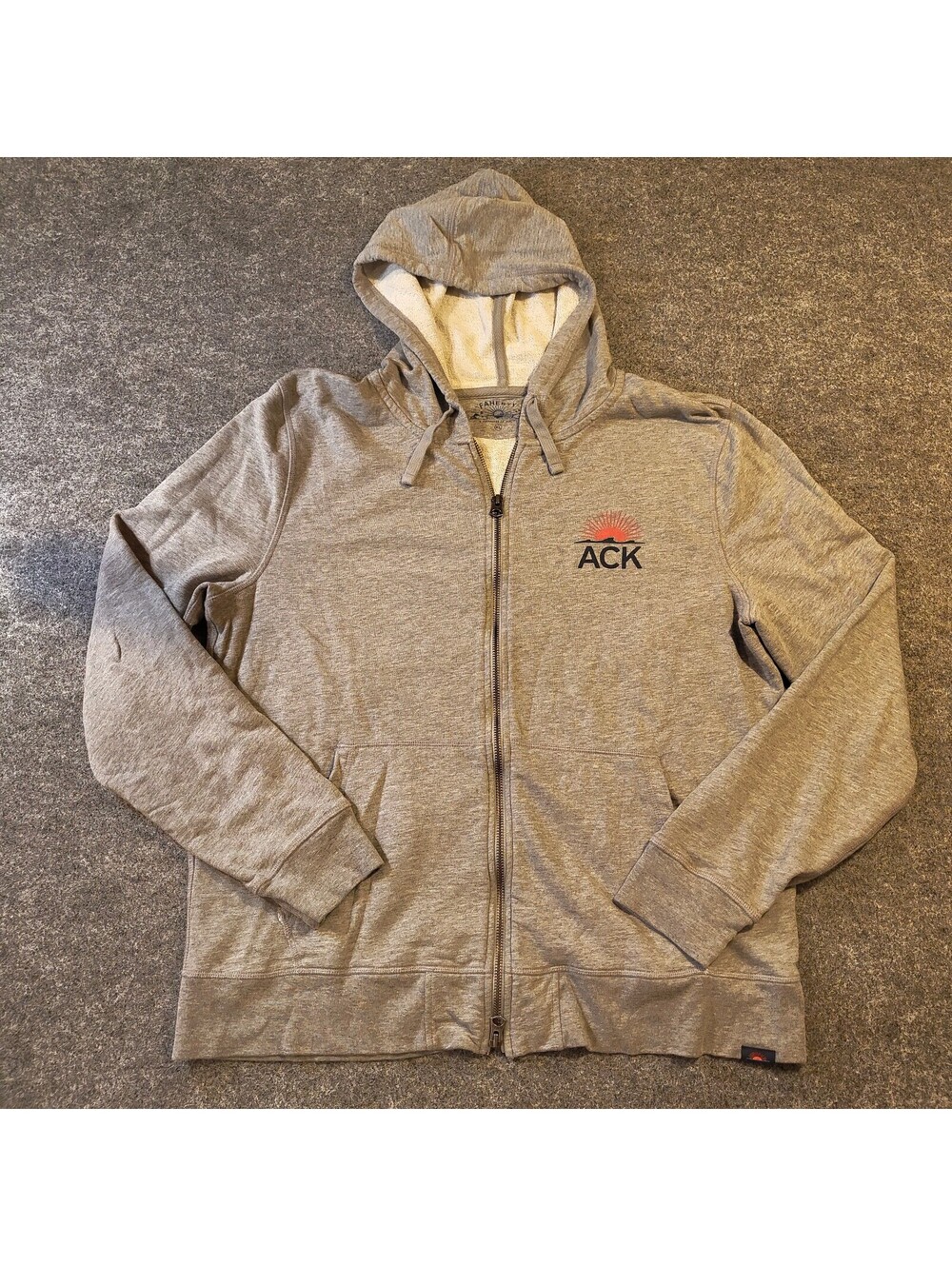 Faherty Nantucket ACK Full Zip Hoodie Sweatshirt Mens Size XL